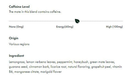 Ahmad Tea - Energy Tea Bags - Ingredients