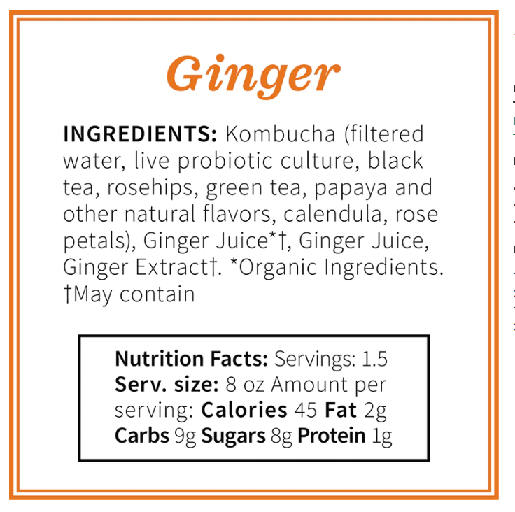 Ginger Kombucha Tea & Cookies Gift Basket