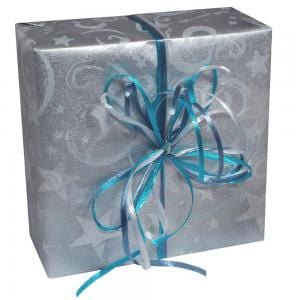 Gift Wrap - Silver Stars