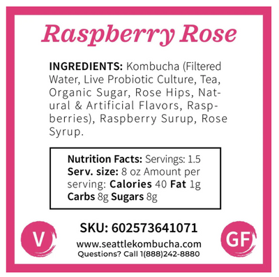 Raspberry Rose Kombucha Tea & Cookies Gift Basket